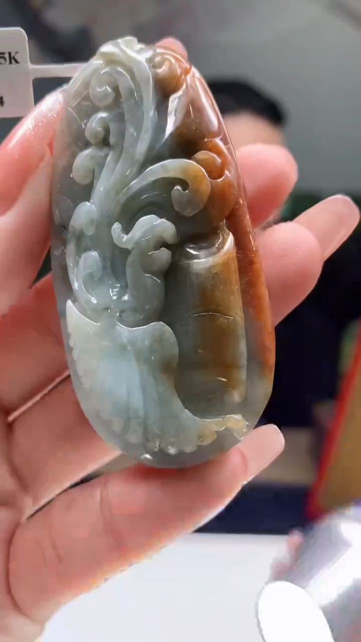 【闪购商品】定制翡翠未镶嵌1044ry-毛货挂件20