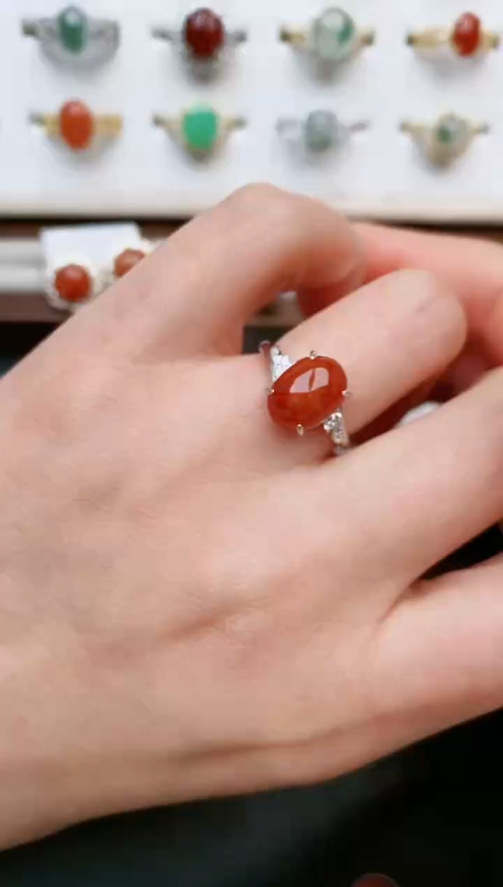 【闪购商品】翡翠戒指银S925镶嵌....