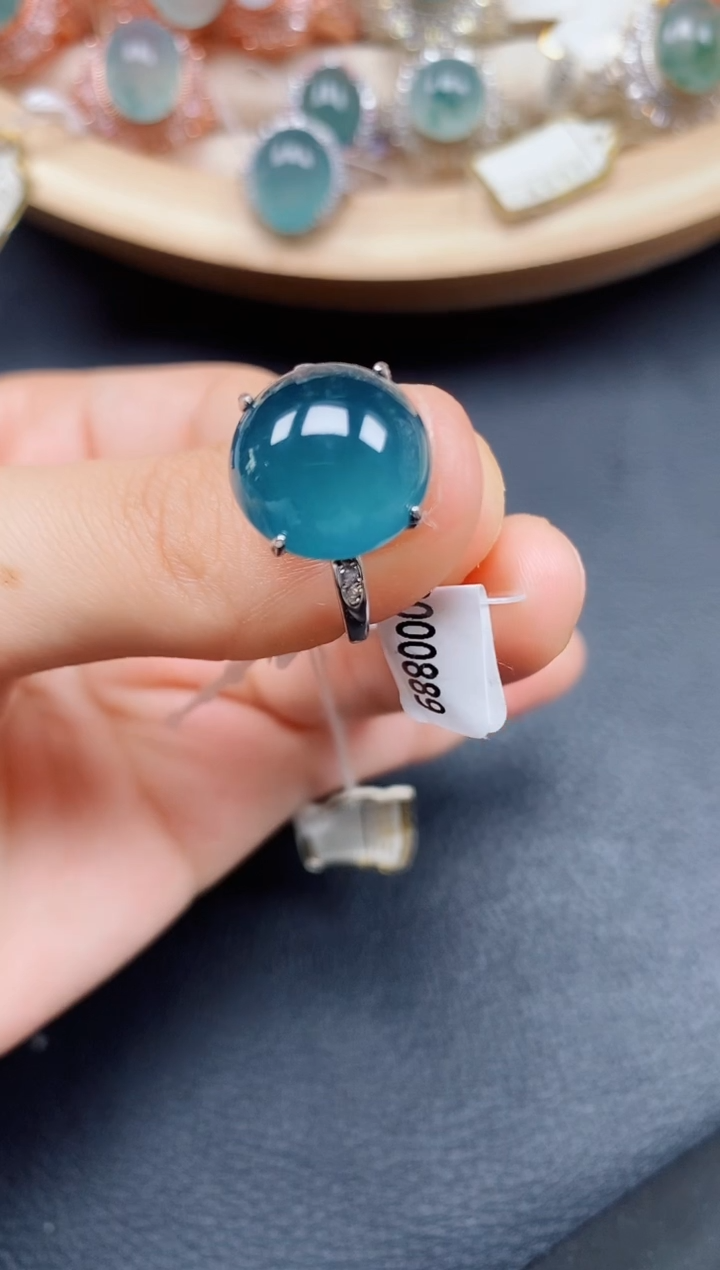 【闪购商品】翡翠戒指银S925镶嵌翡翠