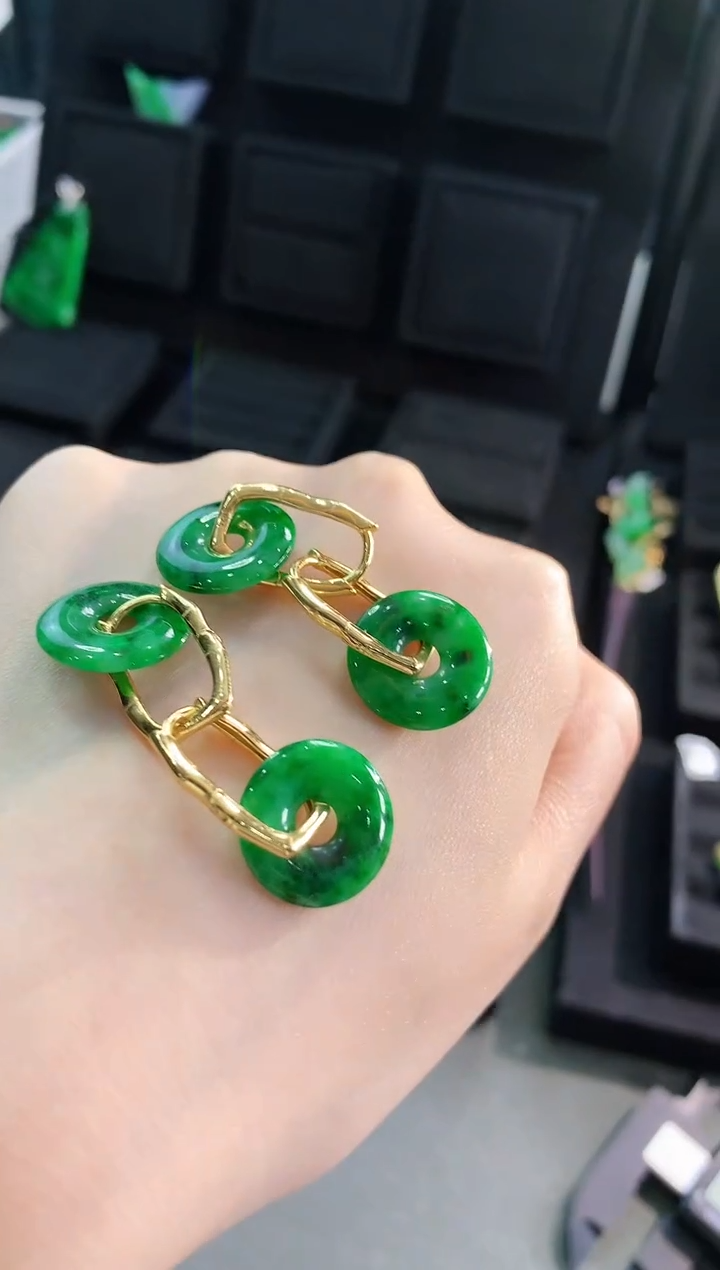 【闪购商品】翡翠耳饰银S925镶嵌不挑不选 多样性发货 发其一