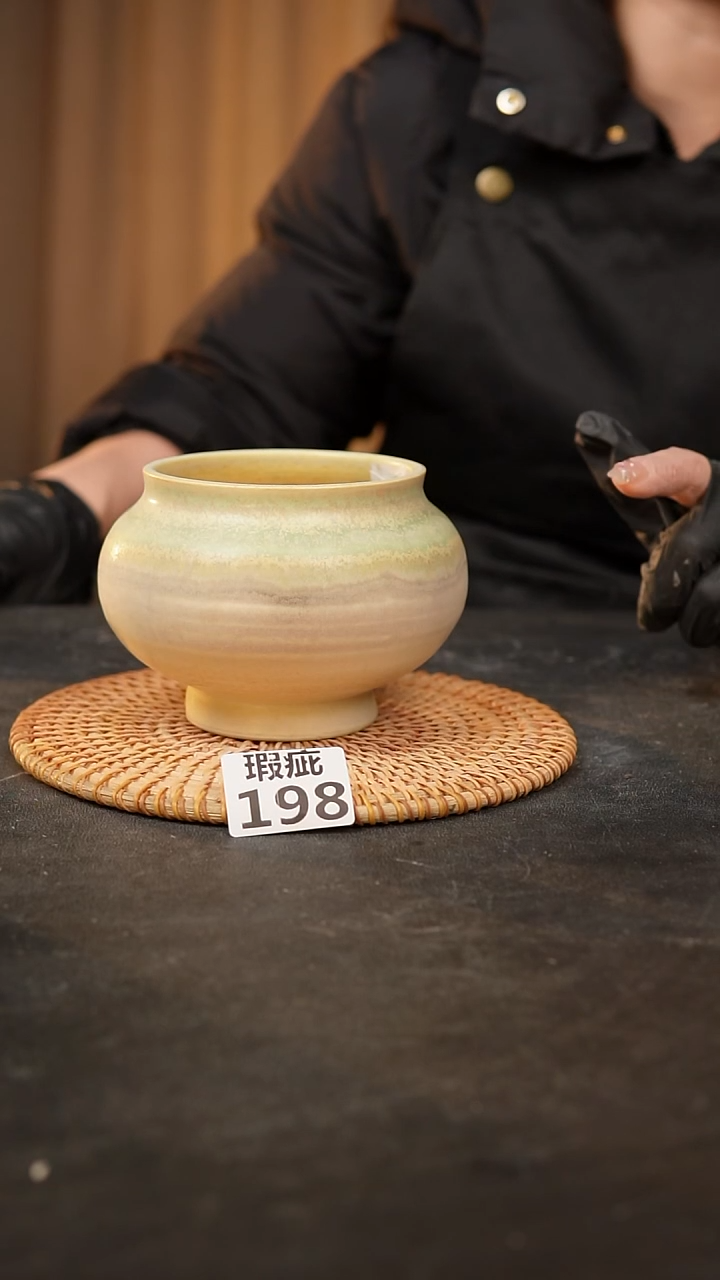 【闪购商品】瓷片198泥泥手工花盆口9高9