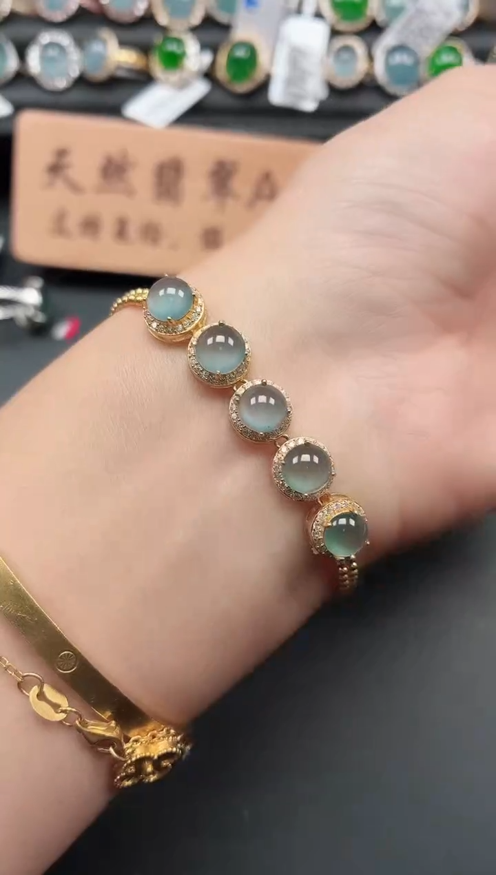 银S925镶嵌戒指翡翠111