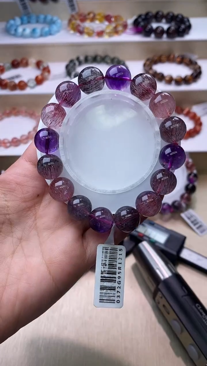 【闪购商品】水晶手链未镶嵌黑加仑超七单圈13m+