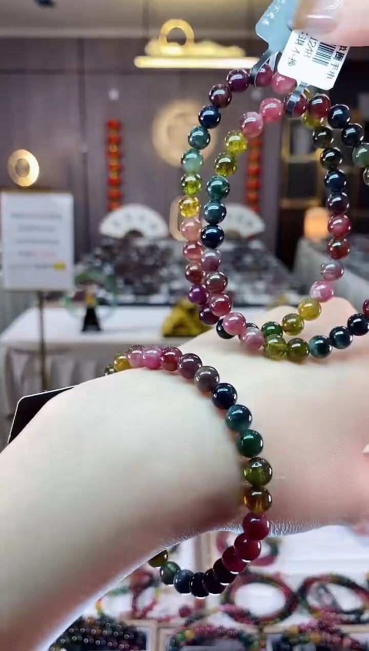 【闪购商品】碧玺单圈手串6mm+未镶嵌多样性发货一条dan