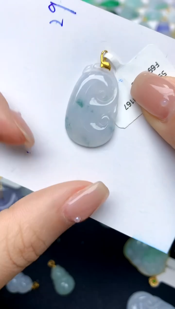 【闪购商品】翡翠颈饰18K金镶嵌29天然A货翡翠