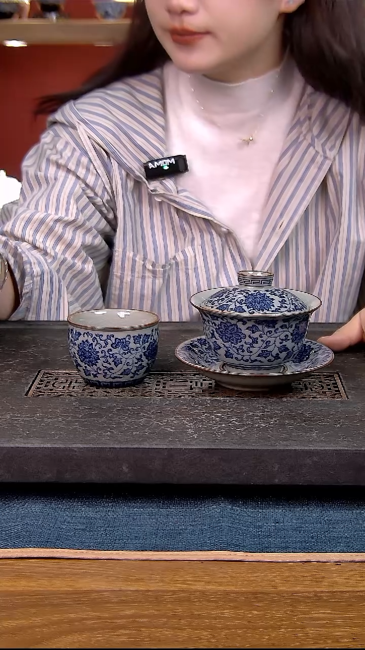 简装家用款2件套 老陶泥开片纹陶瓷茶具