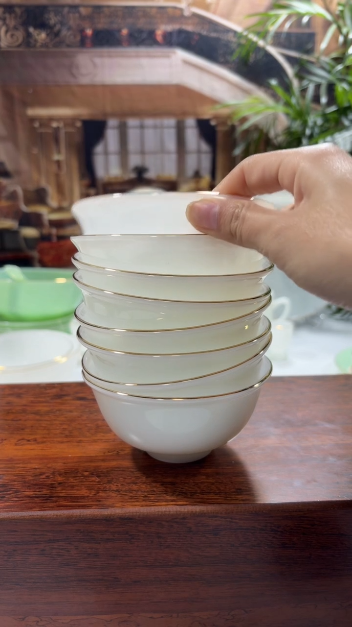 【闪购商品】...4.5英寸玉瓷碗10个口径11.5厘米