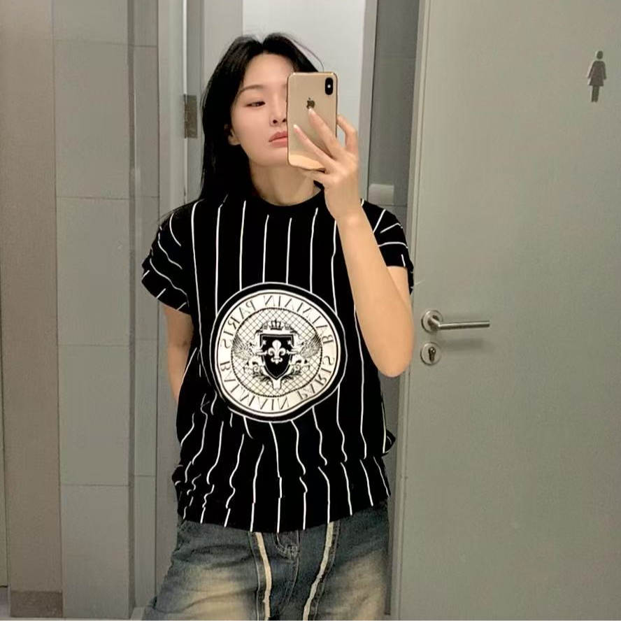 99新 BALMAIN/巴尔曼 有奢友得严选丨36码巴尔曼黑色短袖00677