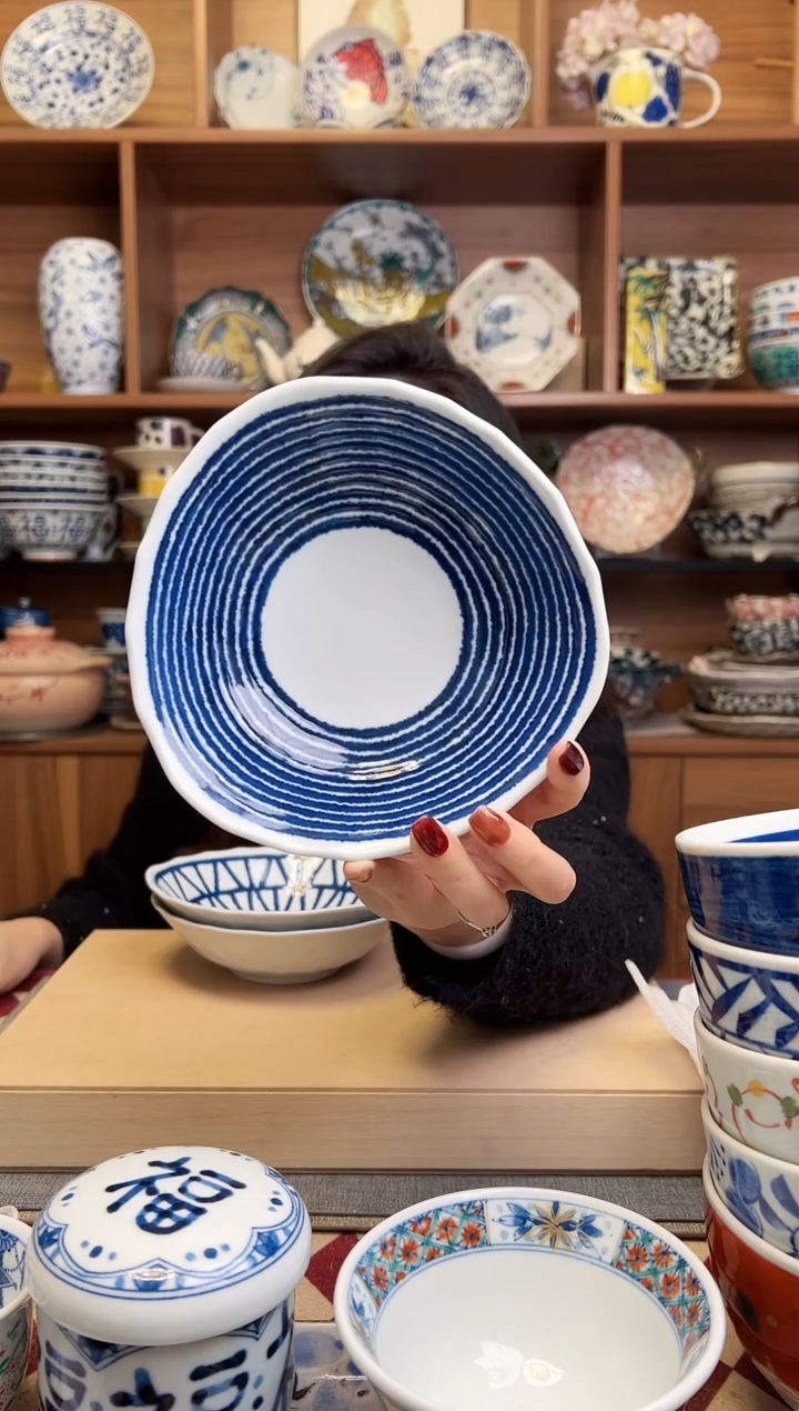 蓝玉15.5cm三角钵  驹筋   