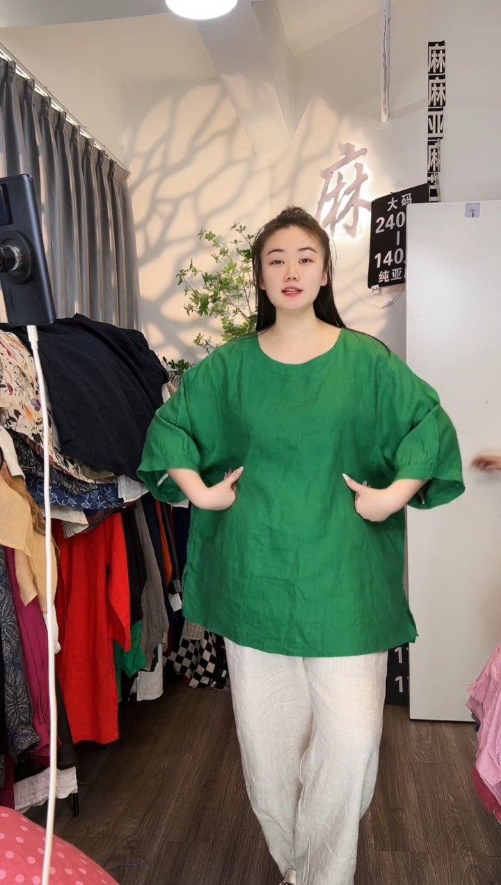 亚麻汉麻苎麻大码女装系列。140斤-250斤