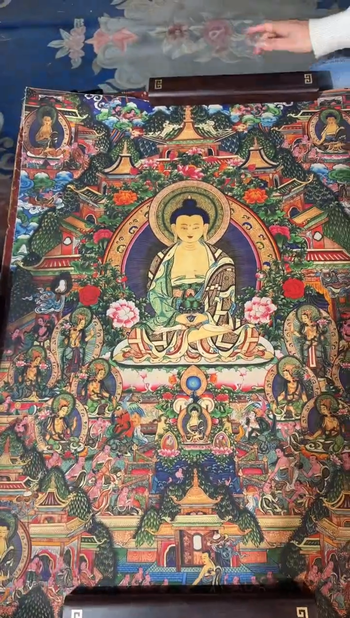 卷轴画龙妹唐卡直播tk16