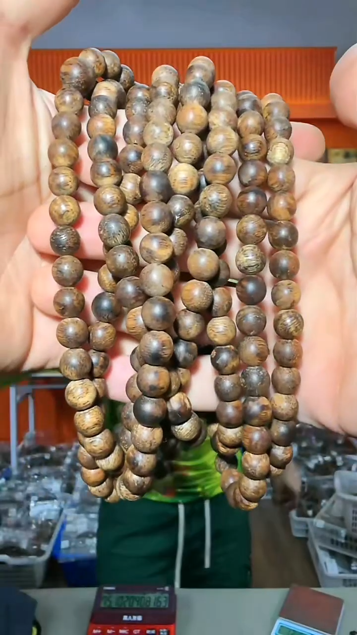 沉香手串35号沉水长串惠安红土50g0.9多样性发一
