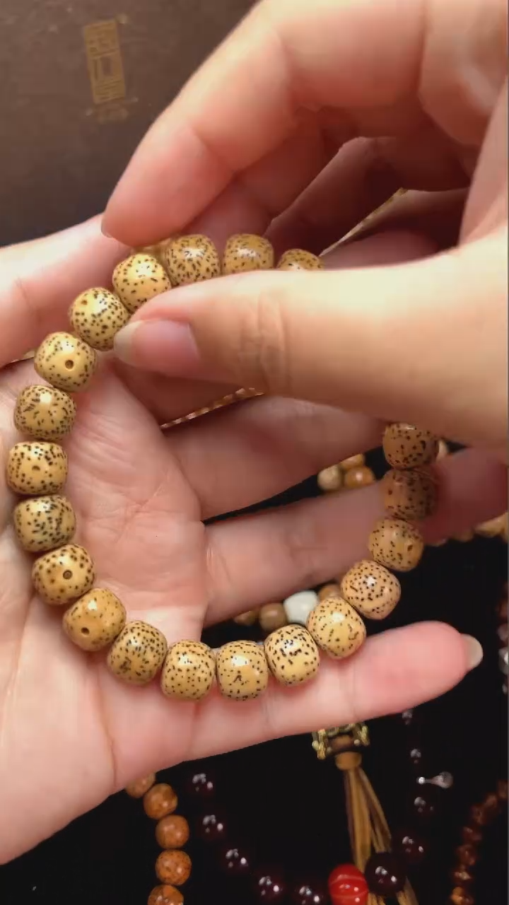 手串星月菩提精工级陈籽桶珠10*9手串