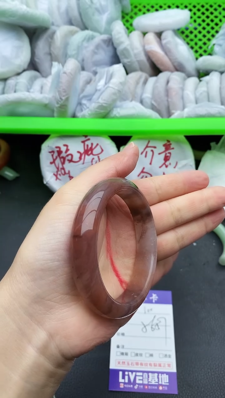 未镶嵌手镯石英质玉瑕疵100+56.6