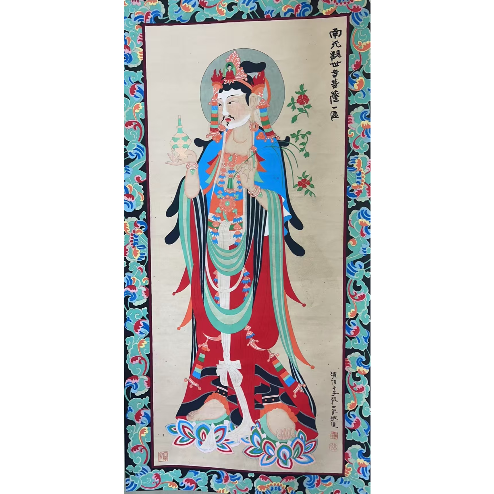 张DQ款 佛系绘画立轴137×67 8.2平尺