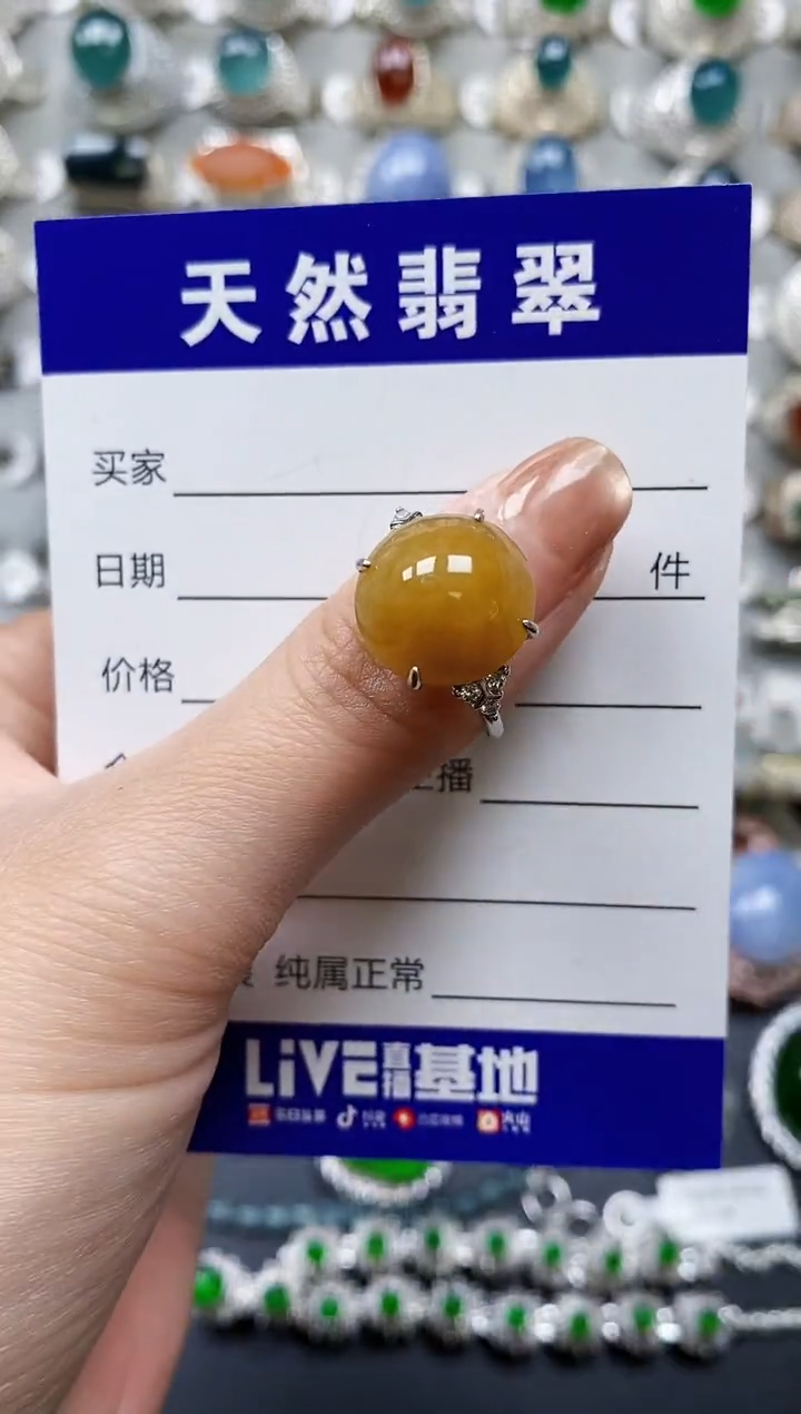 【闪购商品】翡翠戒指银S925镶嵌0132