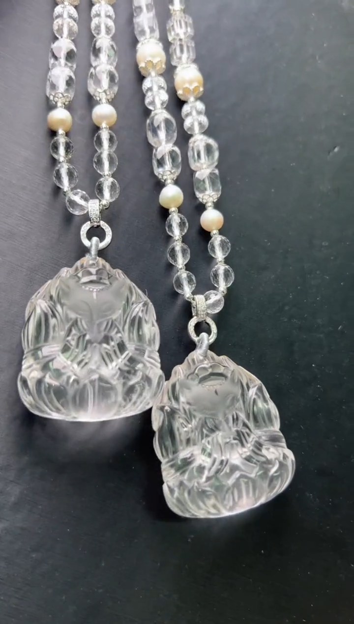 【闪购商品】水晶吊坠未镶嵌白水晶凤九吊坠多样性发一Z20235