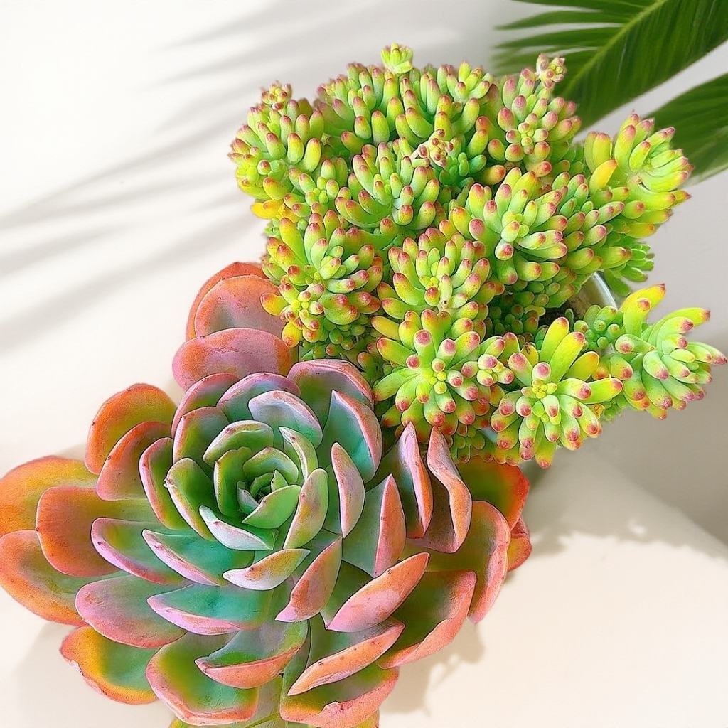 米淇家的绮罗+万花筒两盆美观净化空气新手好养活