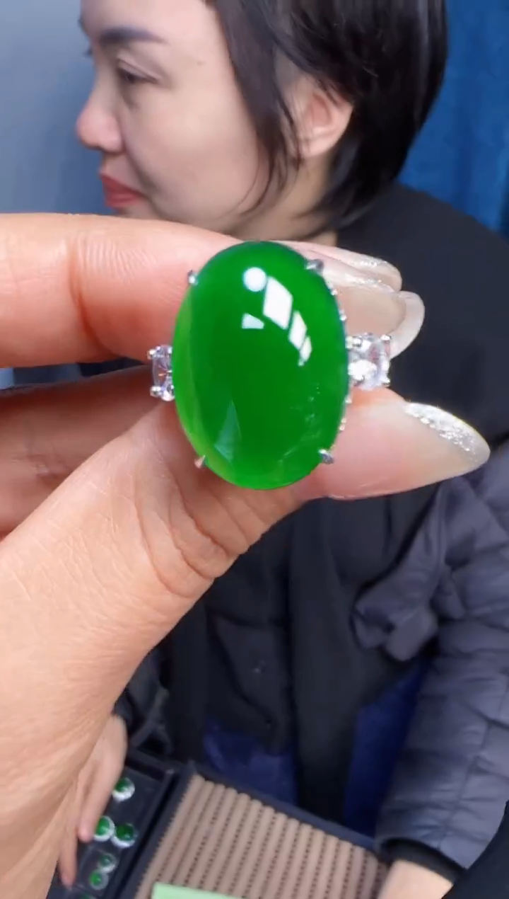 未镶嵌定制翡翠翡翠戒指204