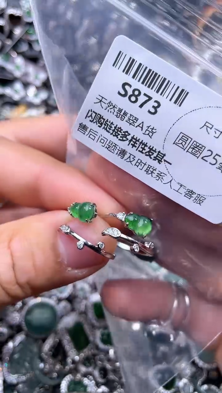 【闪购商品】翡翠未镶嵌颈饰S873戒指 多样性发其一