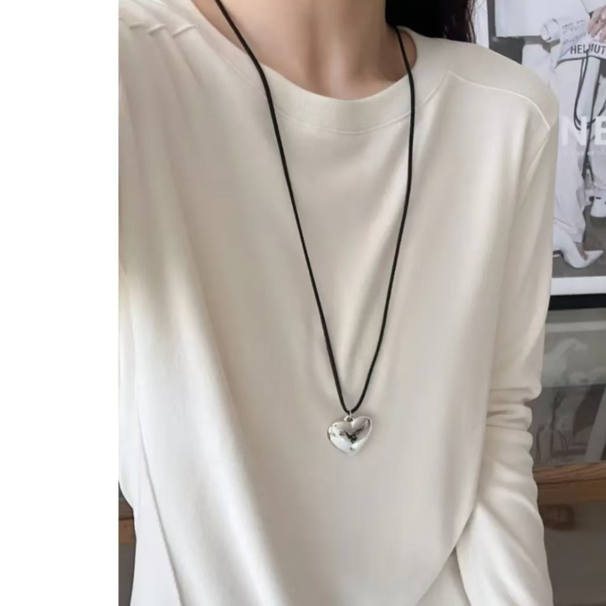 鱼骨打底衫2磨毛糯米绒自发热秋冬时尚设计感显瘦新款潮牌女装