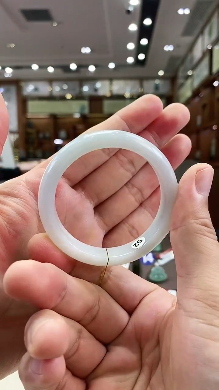 未镶嵌手镯翡翠51-52正圈手镯