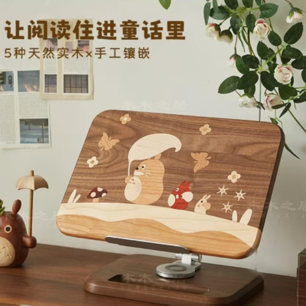 【沐沐的房间】 诺文 可爱龙猫阅读架摆件（大号）