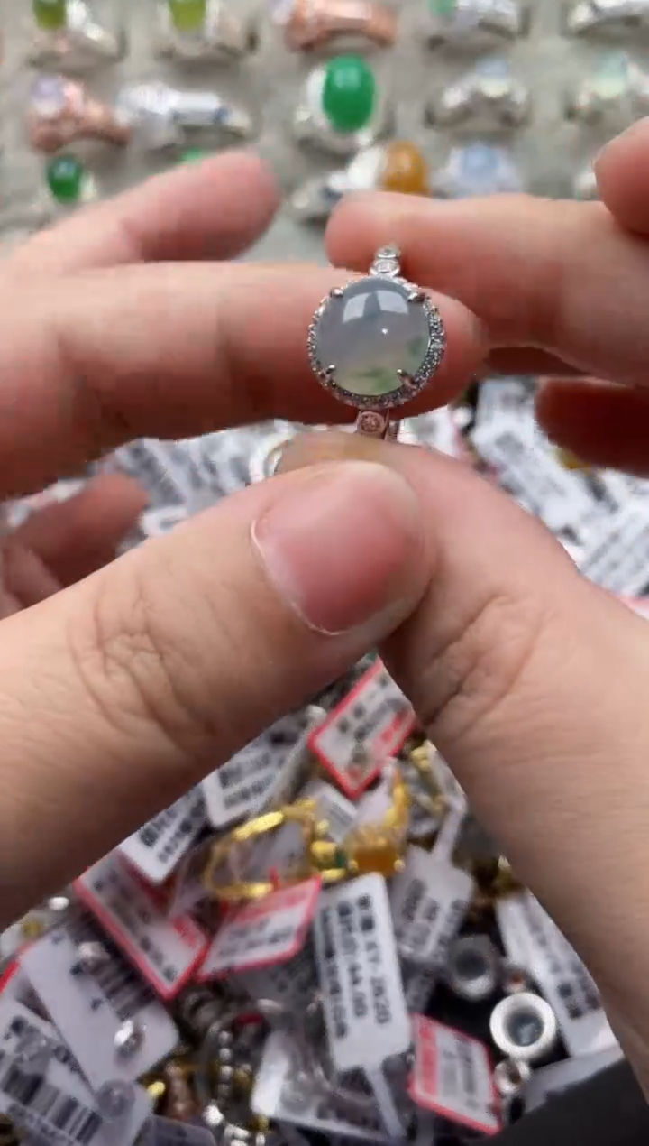 【闪购商品】翡翠戒指银S925镶嵌33333---2