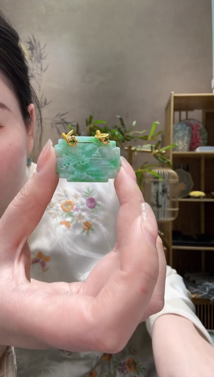 【闪购商品】翡翠耳饰未镶嵌吊坠