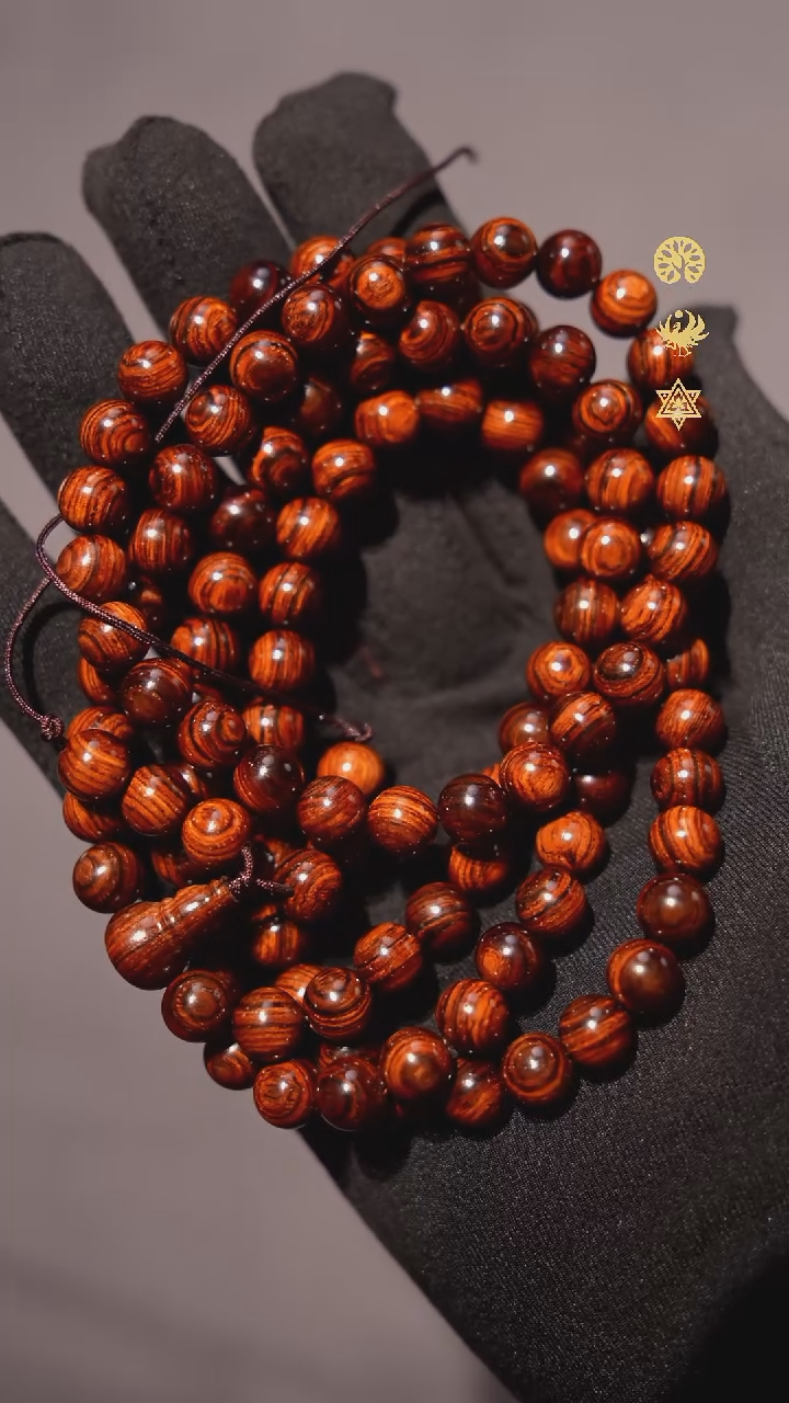 手串/手链黄花梨/降香黄檀老料油梨满纹大黑线8mm佛珠