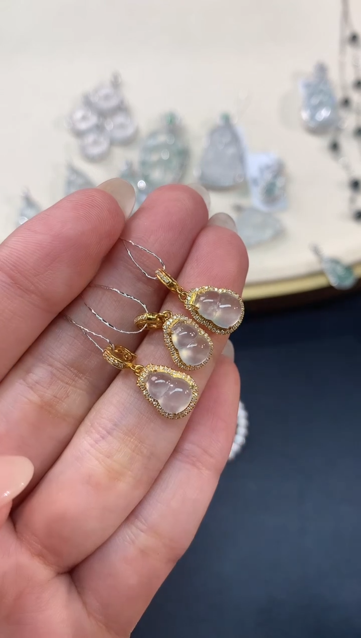 【闪购商品】翡翠吊坠(不含链)18K金镶嵌A361|多样性发一件1380