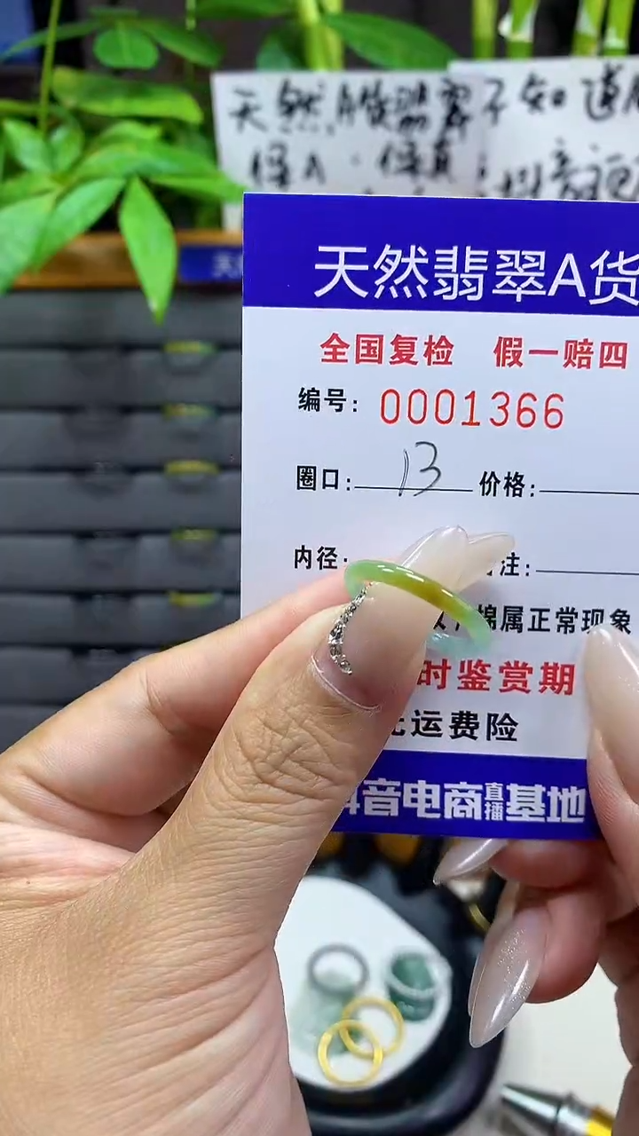 【闪购商品】翡翠戒指未镶嵌天然翡翠A货1366