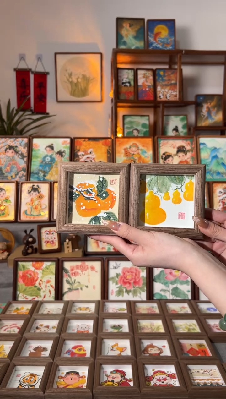 【闪购商品】国画小雪柿 小葫芦 一组11