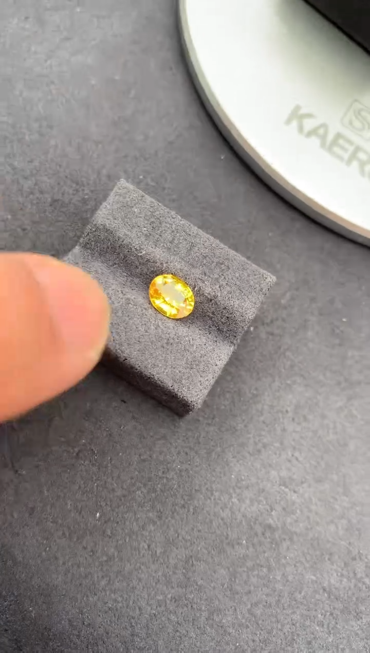 裸石彩色蓝宝石1.5ct黄蓝宝  AE  定制