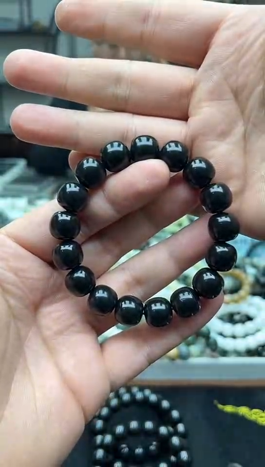 未镶嵌手串和田玉纯天然新疆塔县黑青13