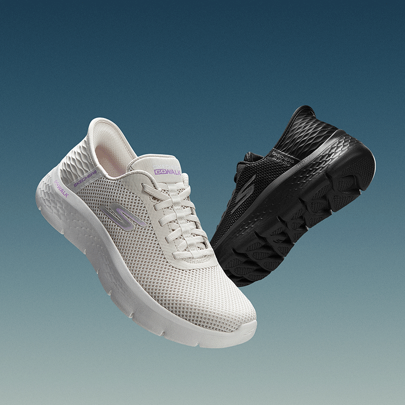 Skechers斯凯奇闪穿一脚蹬女春夏季新款散步鞋舒适缓震休闲健步鞋