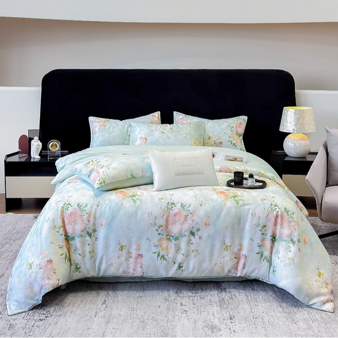 【阿琴专属】仙本集80支贡缎数码印花莱赛尔兰精天丝四件套