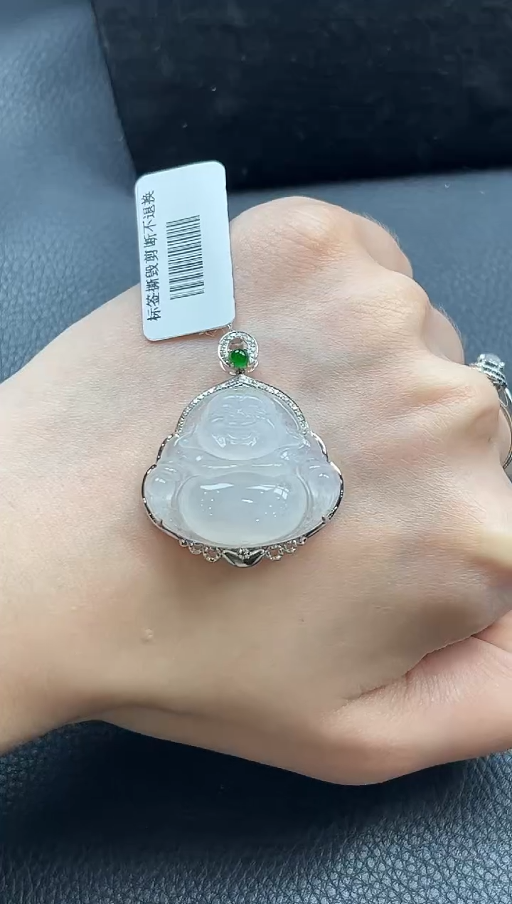 【闪购商品】翡翠颈饰18K金镶嵌佛公