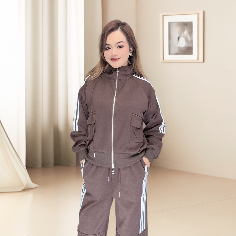 休闲百搭连帽宽松秋冬时尚2511款运动套装