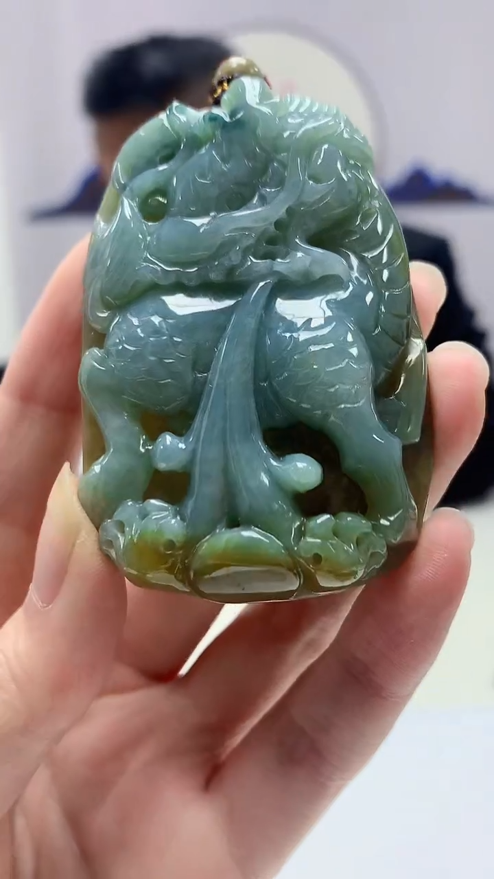 【闪购商品】定制翡翠未镶嵌4969zm-毛货挂件39