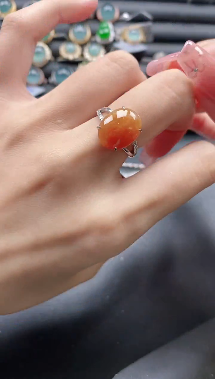 【闪购商品】翡翠戒指银S925镶嵌1111