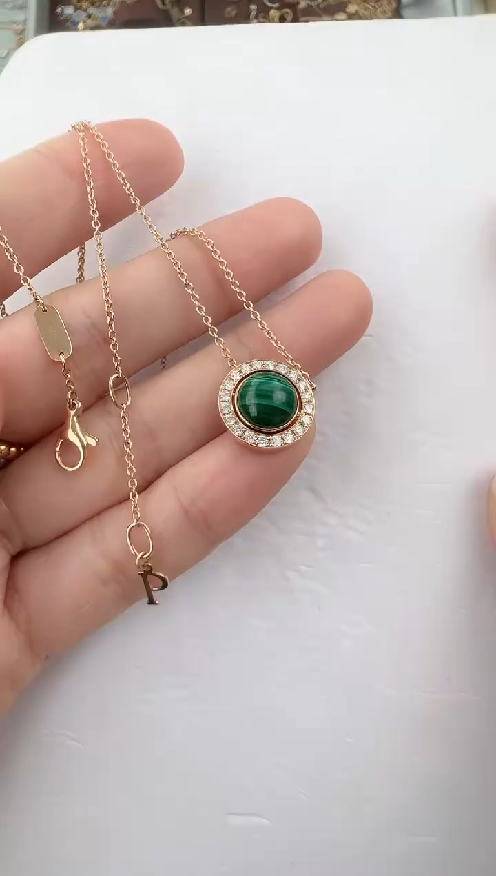 【闪购商品】钻石时来运转项链18K金镶嵌【6克以上】高定版