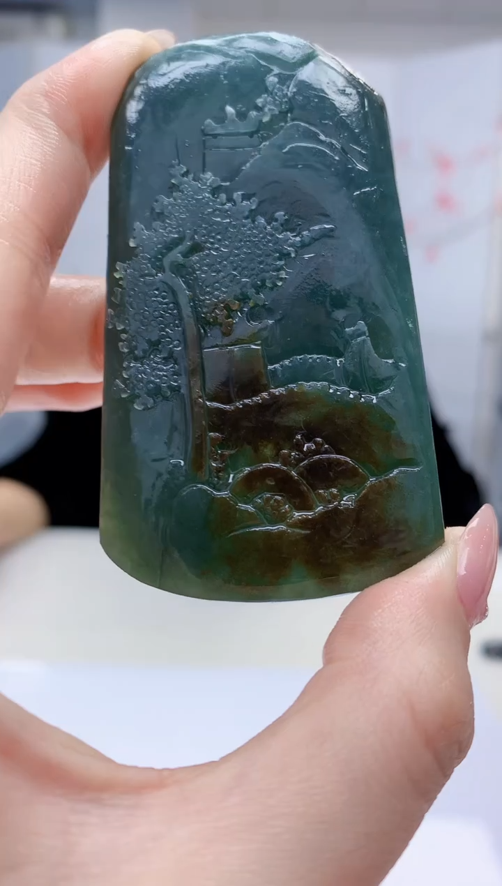 【闪购商品】定制翡翠未镶嵌4829jw-毛货挂件89