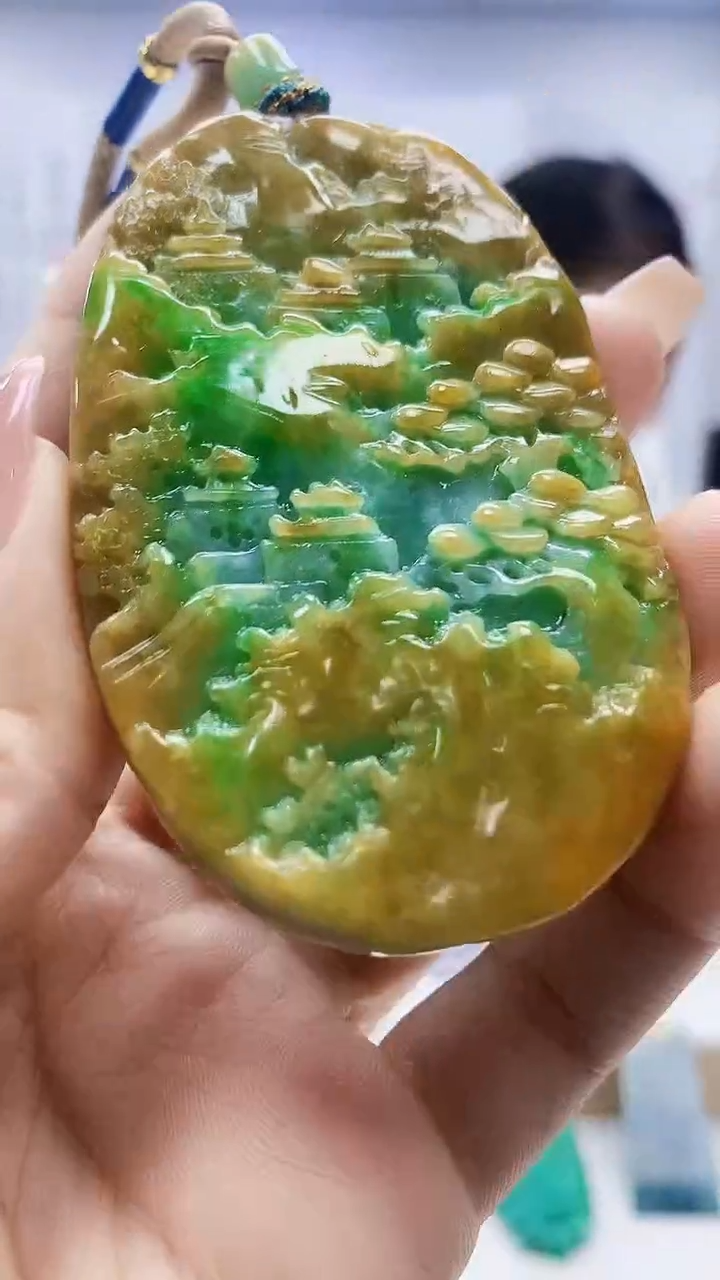 未镶嵌定制翡翠3099ty-毛货挂件1