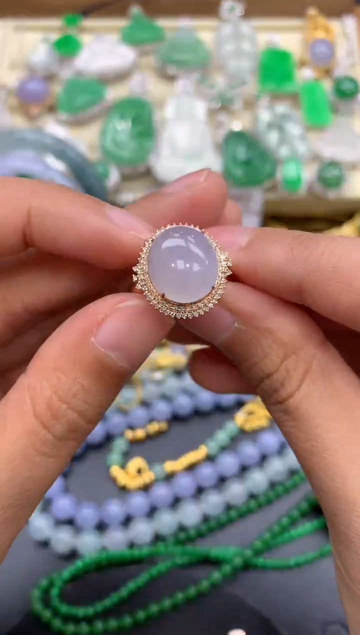 【闪购商品】翡翠戒指18K金镶嵌290-中国好珍宝