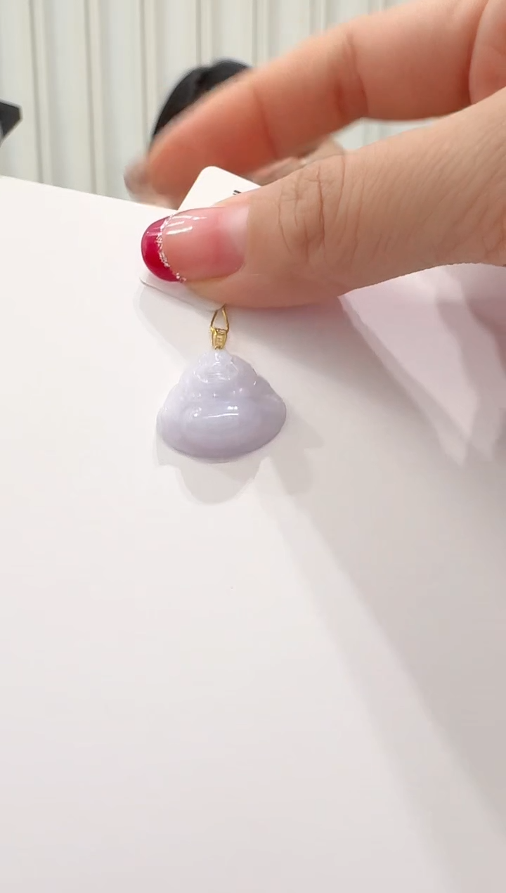 吊坠(不含链)18K金镶嵌翡翠佛公吊坠