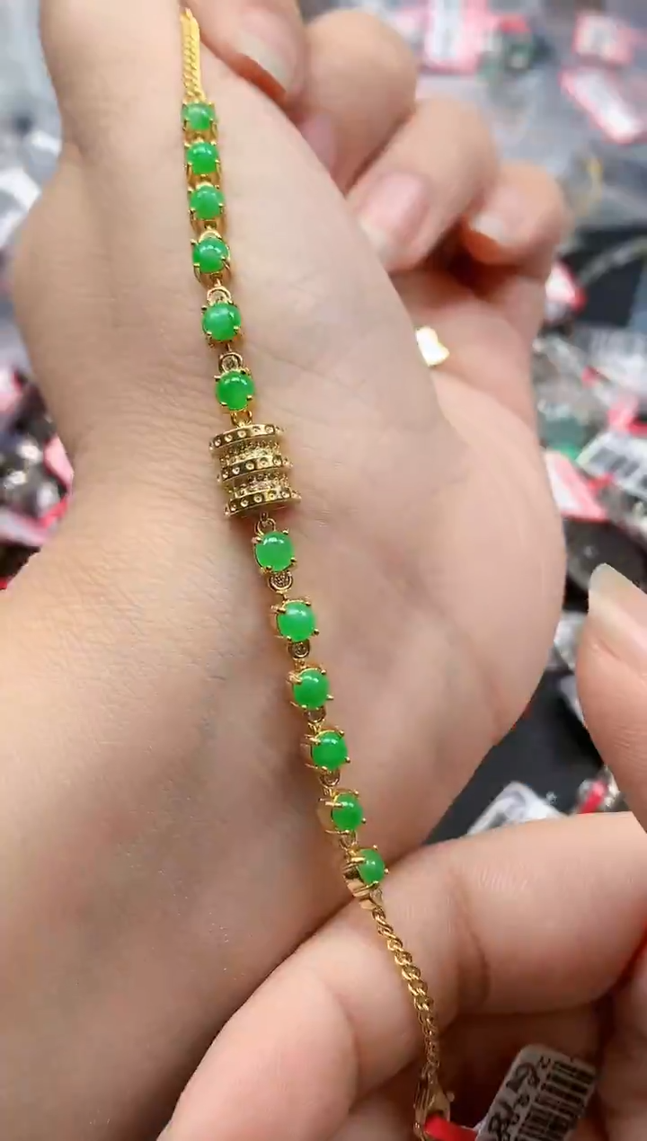 银S925镶嵌戒指翡翠天然A货缅甸翡翠