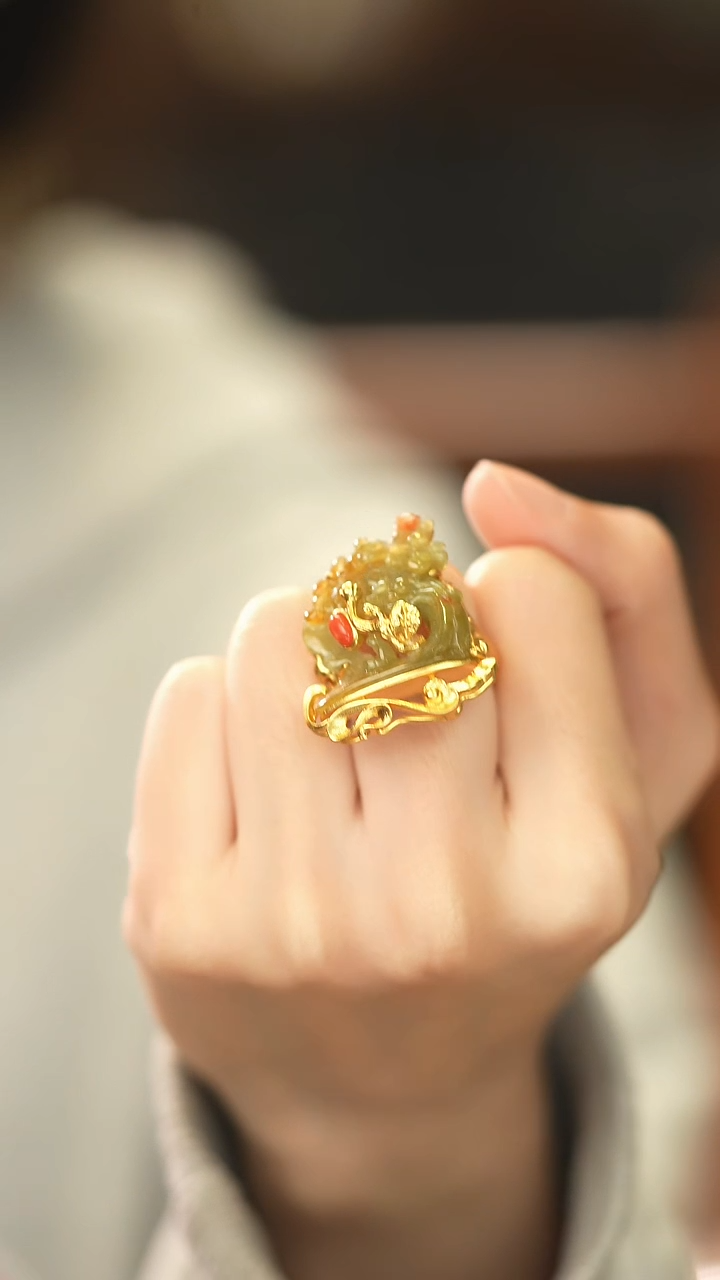 【闪购商品】翡翠戒指银S925镶嵌新款