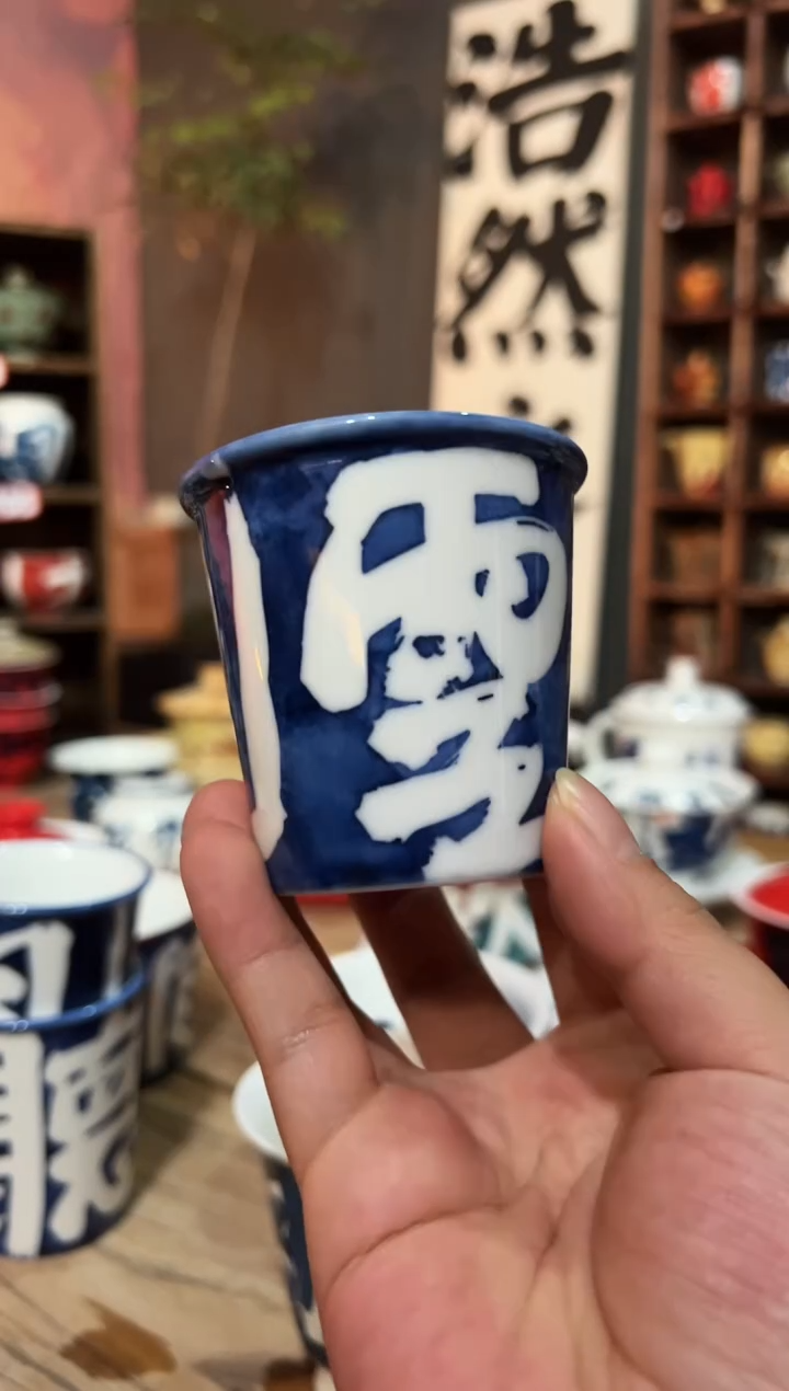 观云听雨原创手绘茶具