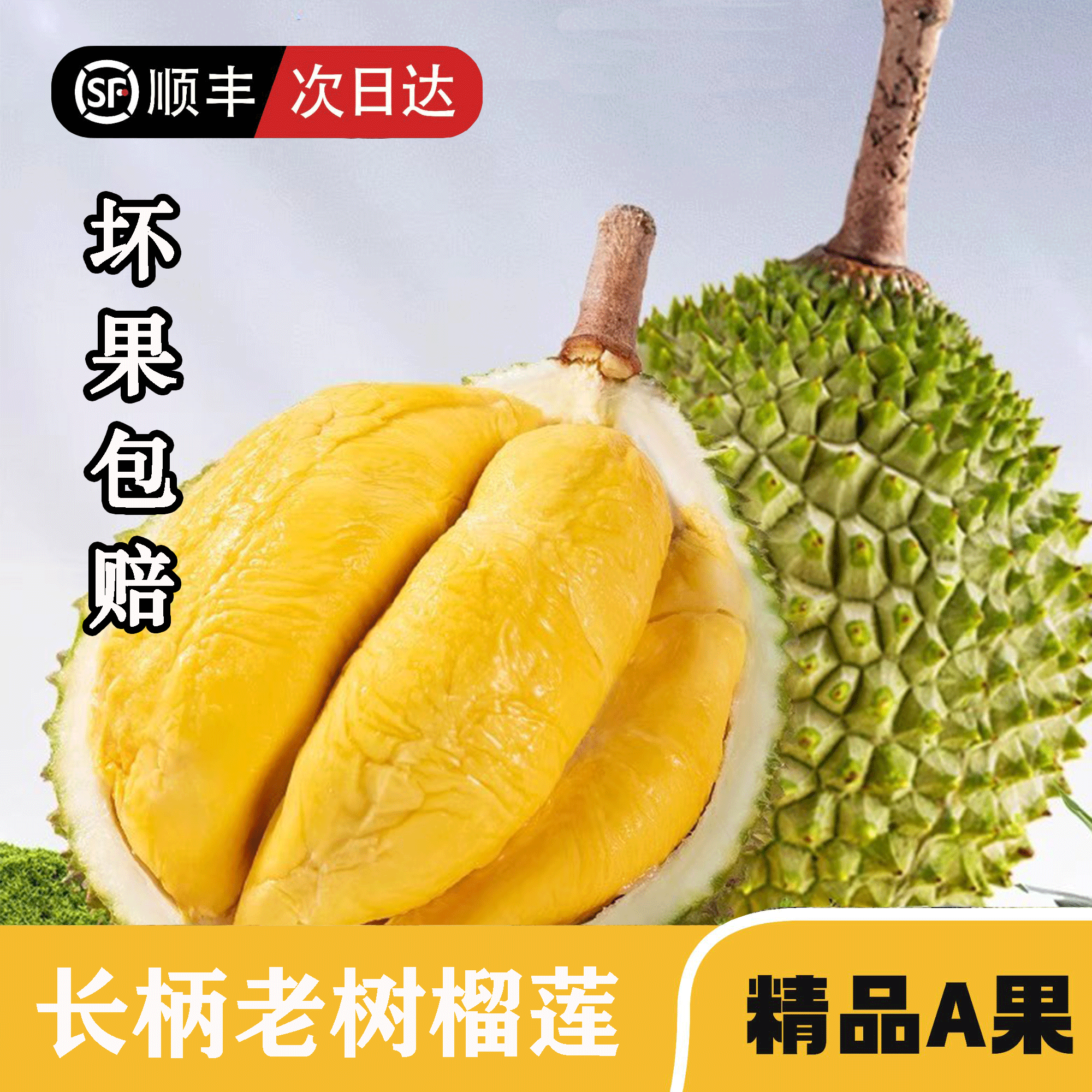 【AA果整箱净重15斤4颗】长柄猫山老树榴莲明天到精品树熟新鲜榴莲核大榴莲榴莲同城送泰国长柄泰国东部
